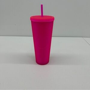 Starbucks Summer 2021 Hot Barbie Pink diamond Studded Starbucks Tumbler 24oz NEW